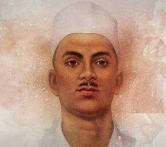 Painted portrait of Sukhdev Thapar against a pale background